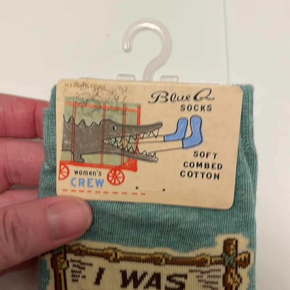 Blue Q Brand Socks NWT I was F*cking Talking Women's 5-10 Cotton Crew Socks - Picture 3 of 5